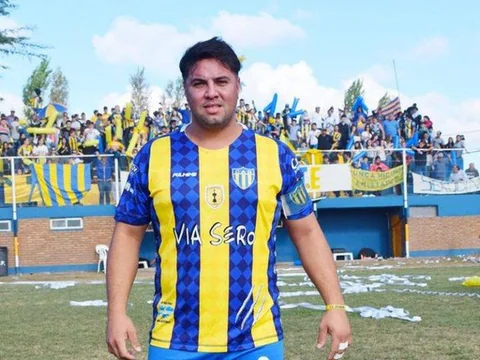 Fabián “Chori” Zanatta con la camiseta de Belgrano